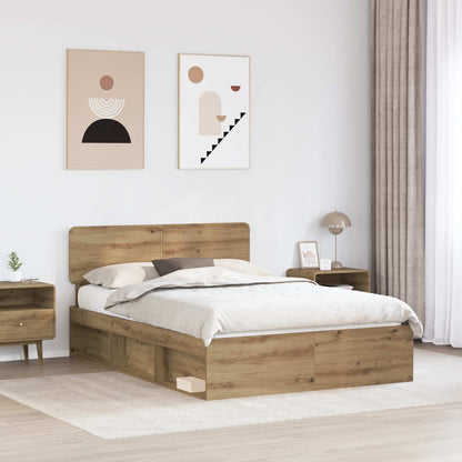 Struttura del letto Rovere Artigianale 140 x 190 cm | homemem39