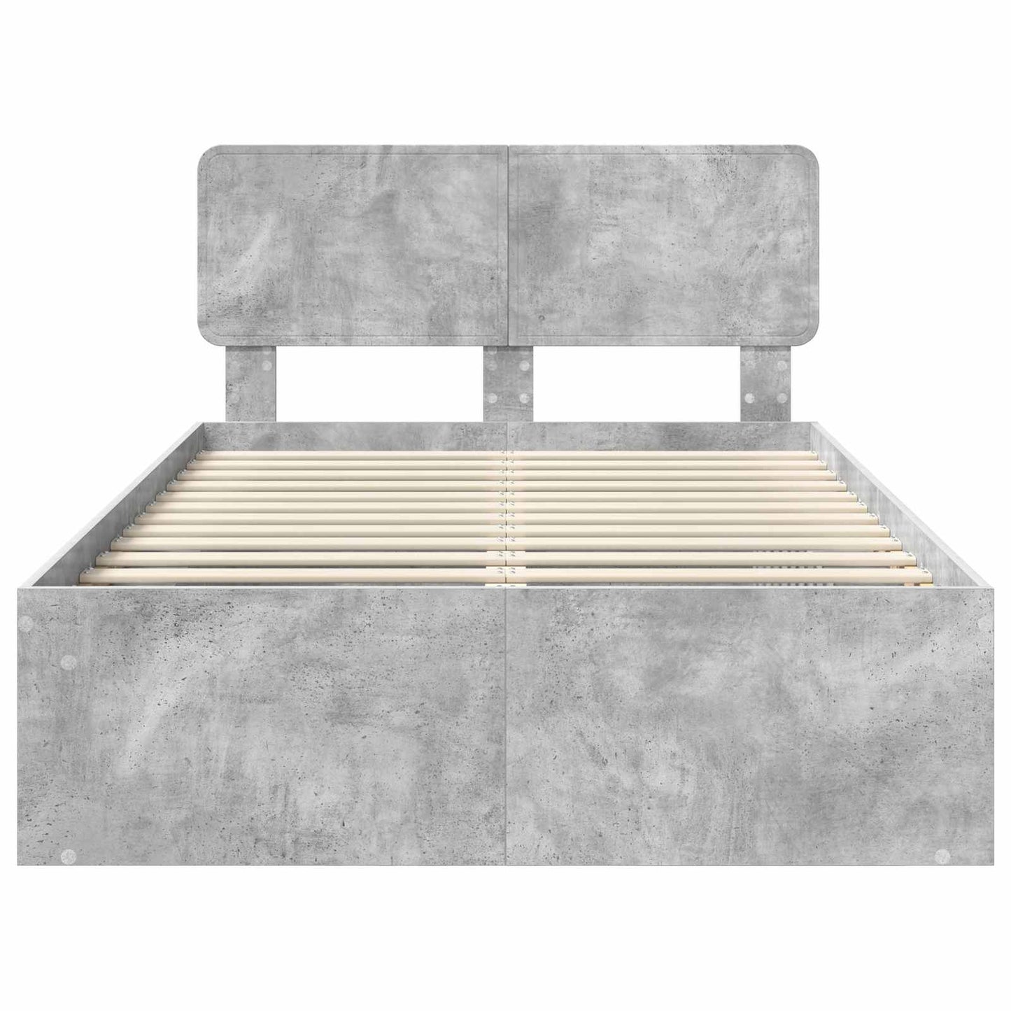 Struttura del letto Grigio Concretè 135 x 190 cm Pino massello | homemem39