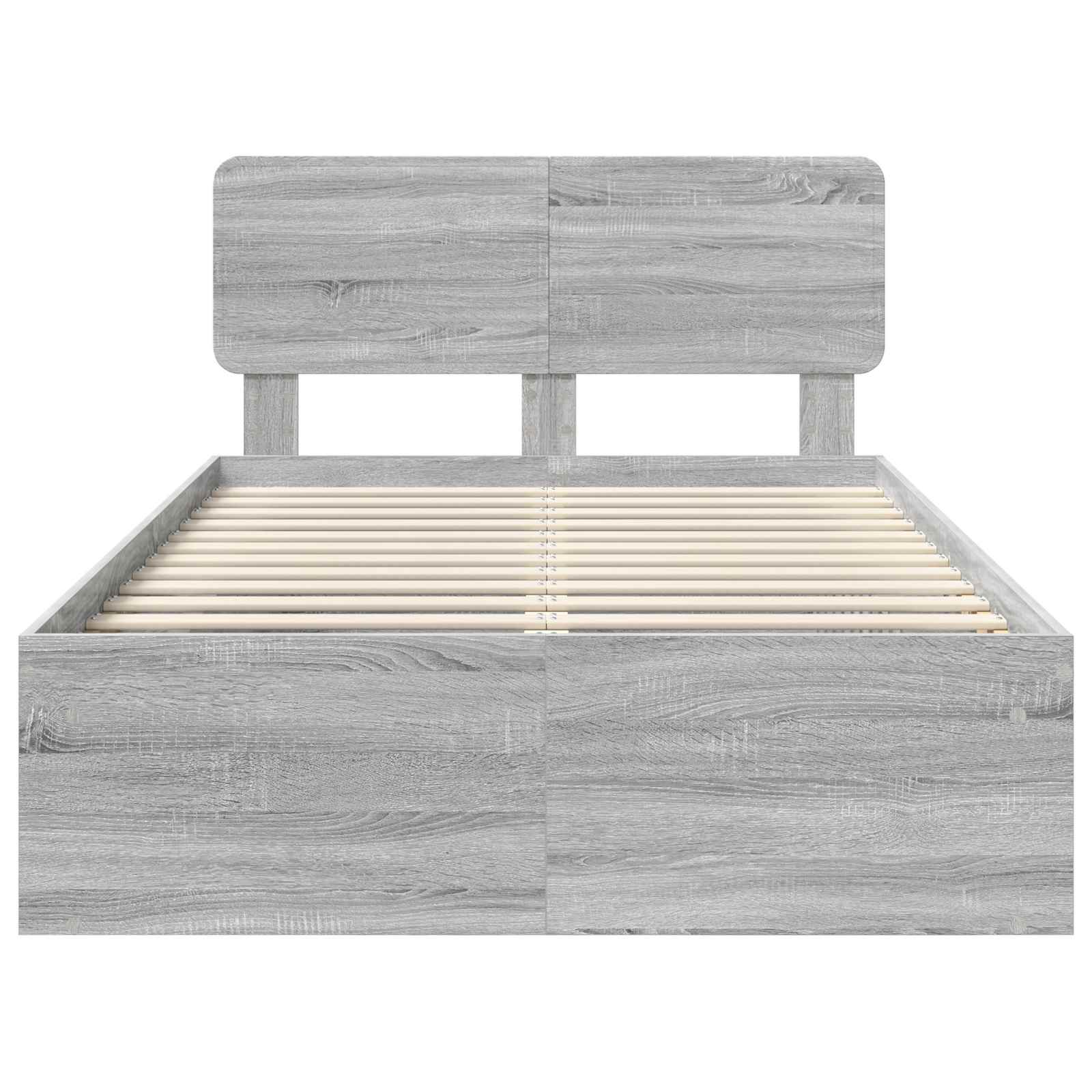 Struttura del letto Grigio Sonoma 135 x 190 cm Pino massello | homemem39