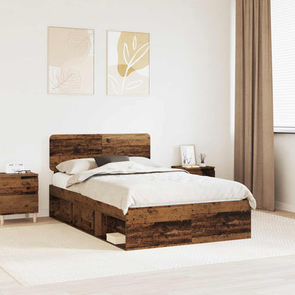 Struttura del letto Legno vecchio 135 x 190 cm Pino massello | homemem39