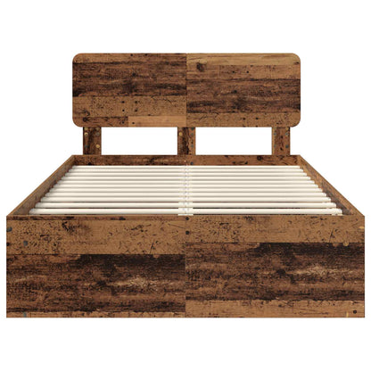 Struttura del letto Legno vecchio 135 x 190 cm Pino massello | homemem39