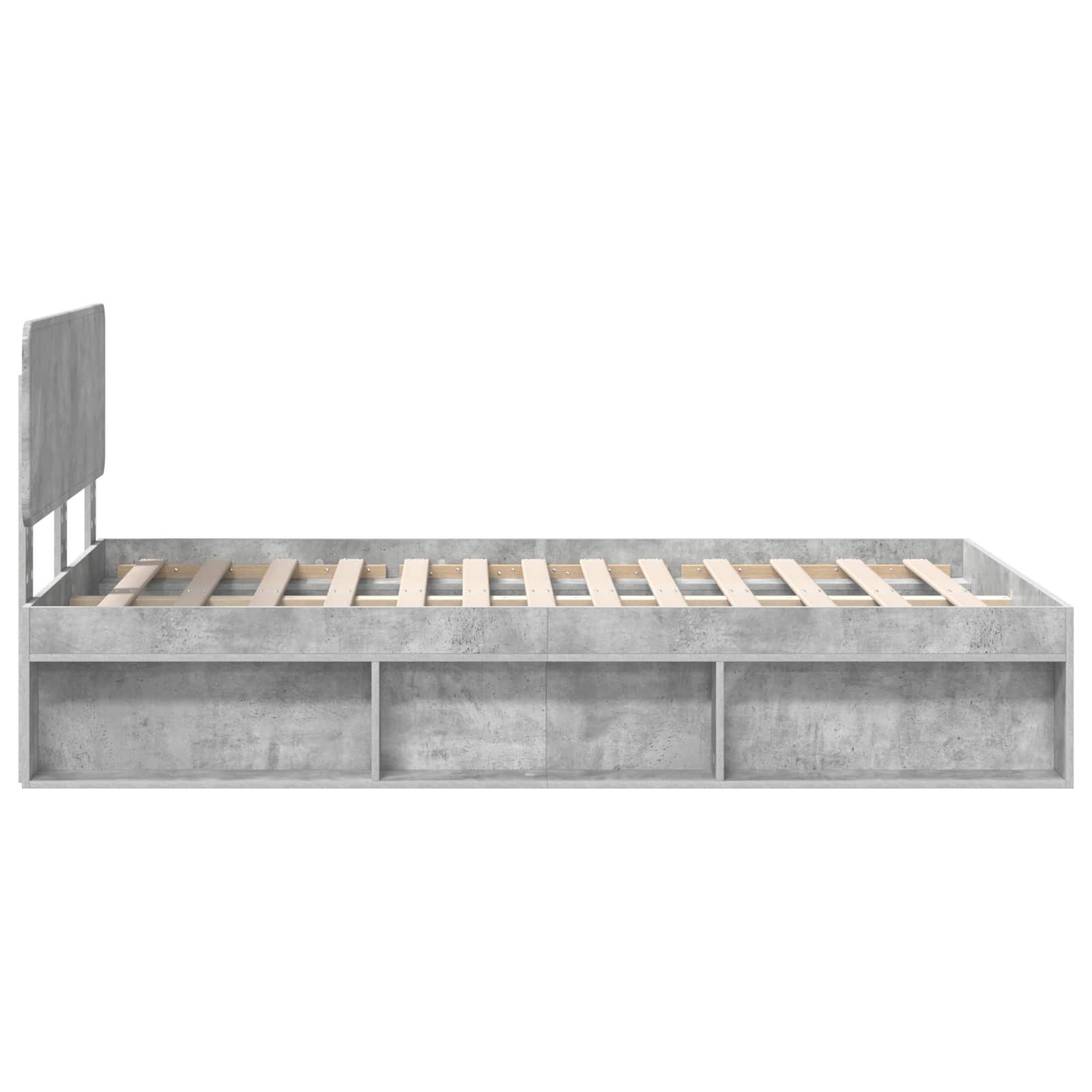 Struttura del letto Calcestruzzo 120 x 200 cm Pino massello | homemem39
