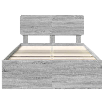Struttura del letto Grigio Sonoma 120 x 200 cm Pino massello | homemem39