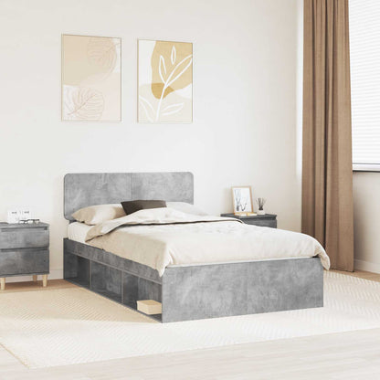 Struttura del letto Calcestruzzo 120 x 190 cm Pino massello | homemem39
