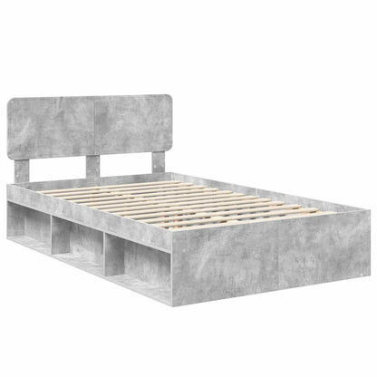 Struttura del letto Calcestruzzo 120 x 190 cm Pino massello | homemem39