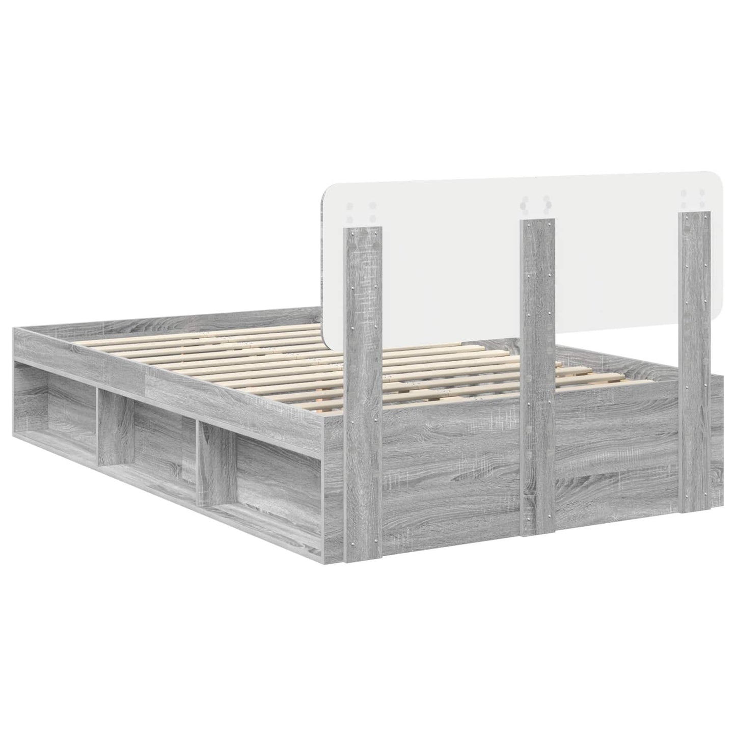 Struttura del letto Grigio Sonoma 120 x 190 cm Pino massello | homemem39
