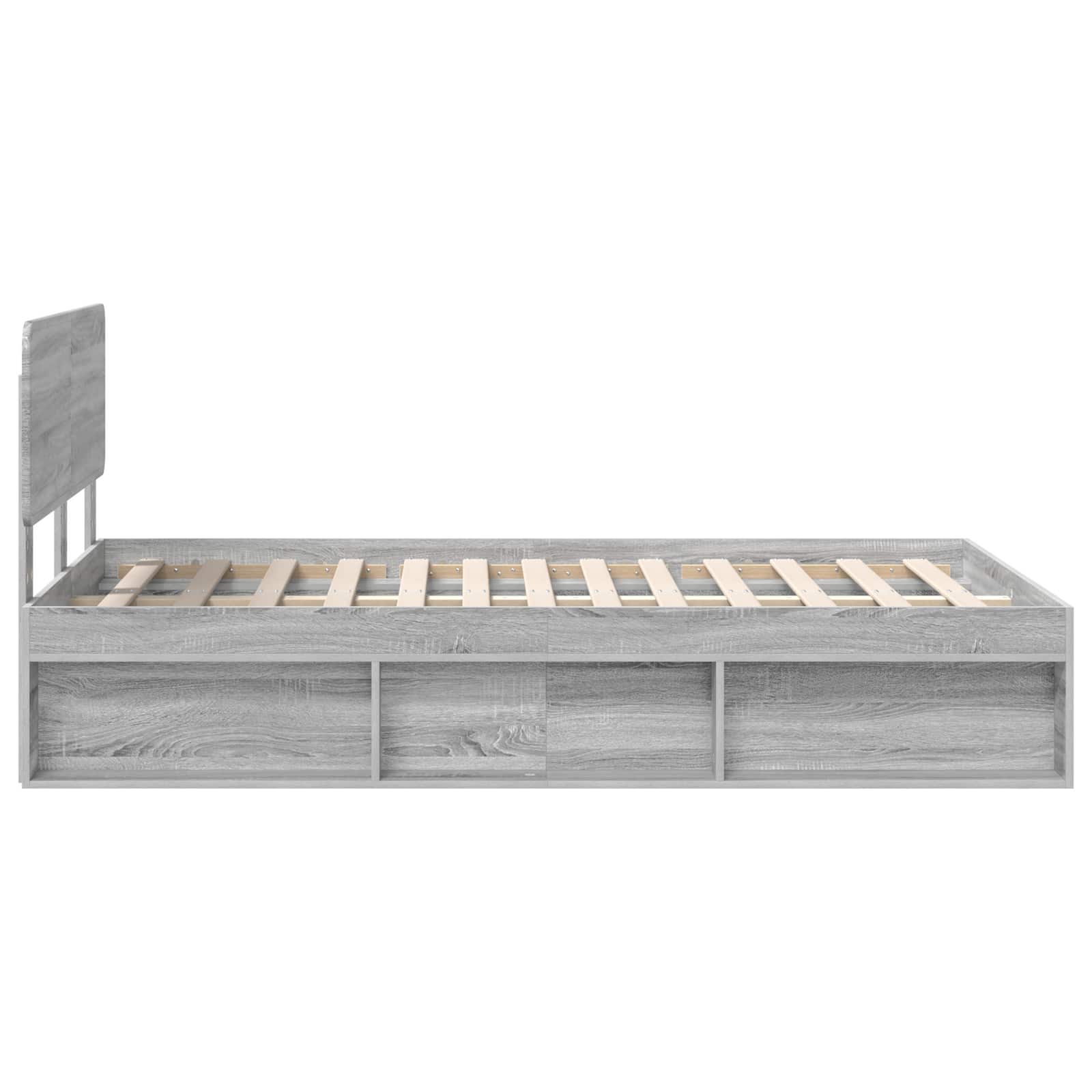 Struttura del letto Grigio Sonoma 120 x 190 cm Pino massello | homemem39