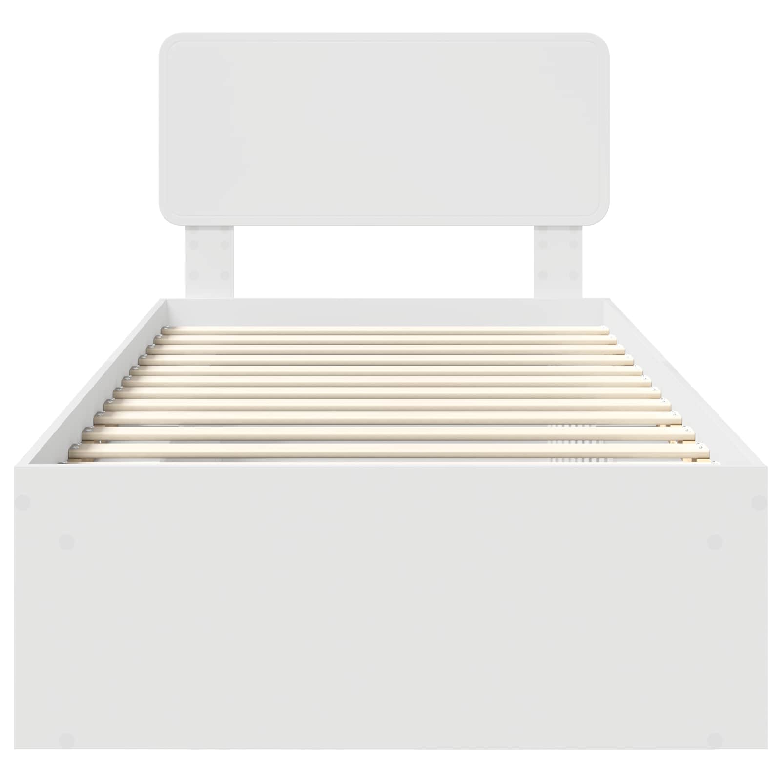 Struttura del letto Bianco 100 x 200 cm Pino massello | homemem39