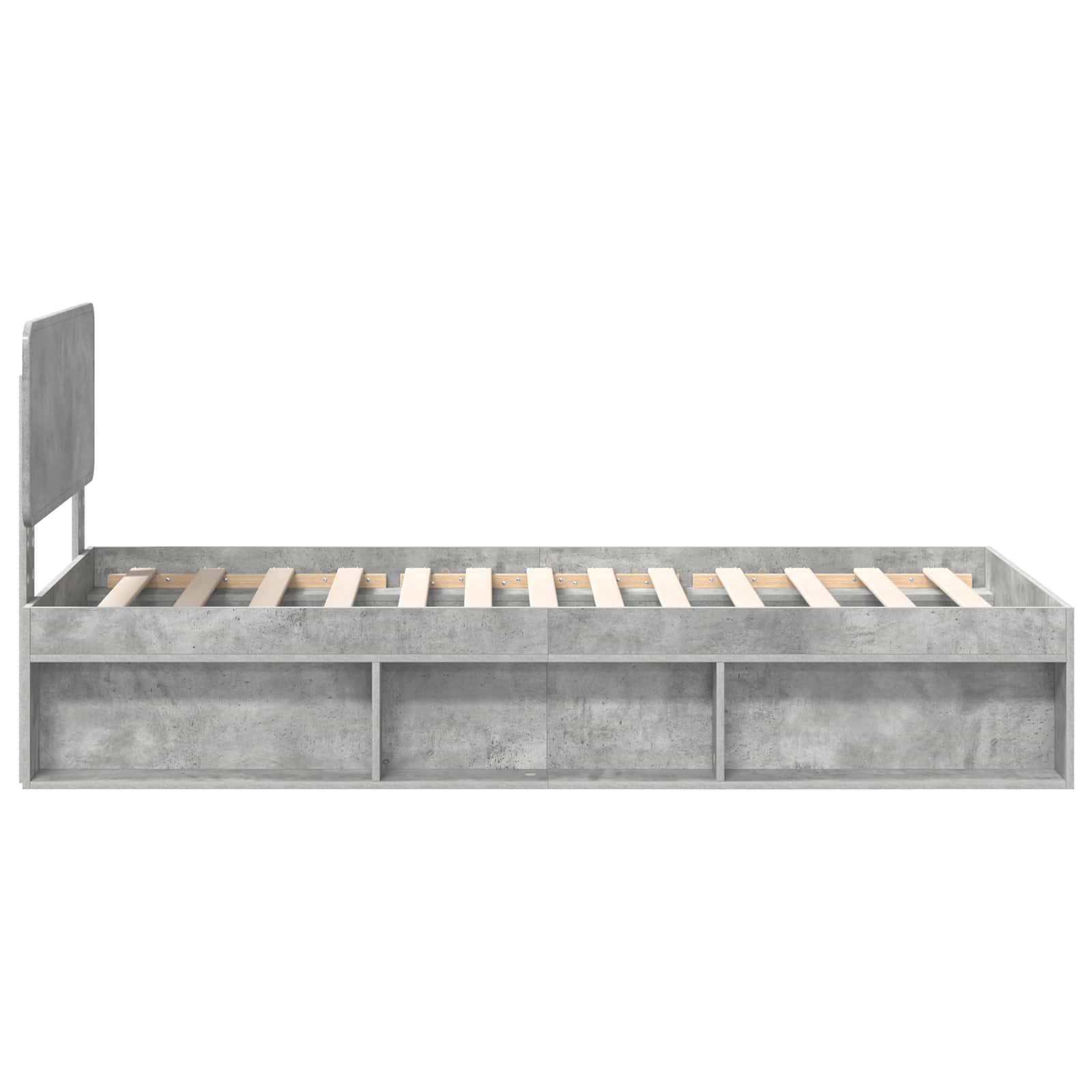 Struttura del letto Grigio Concretè 100 x 200 cm Pino massello | homemem39