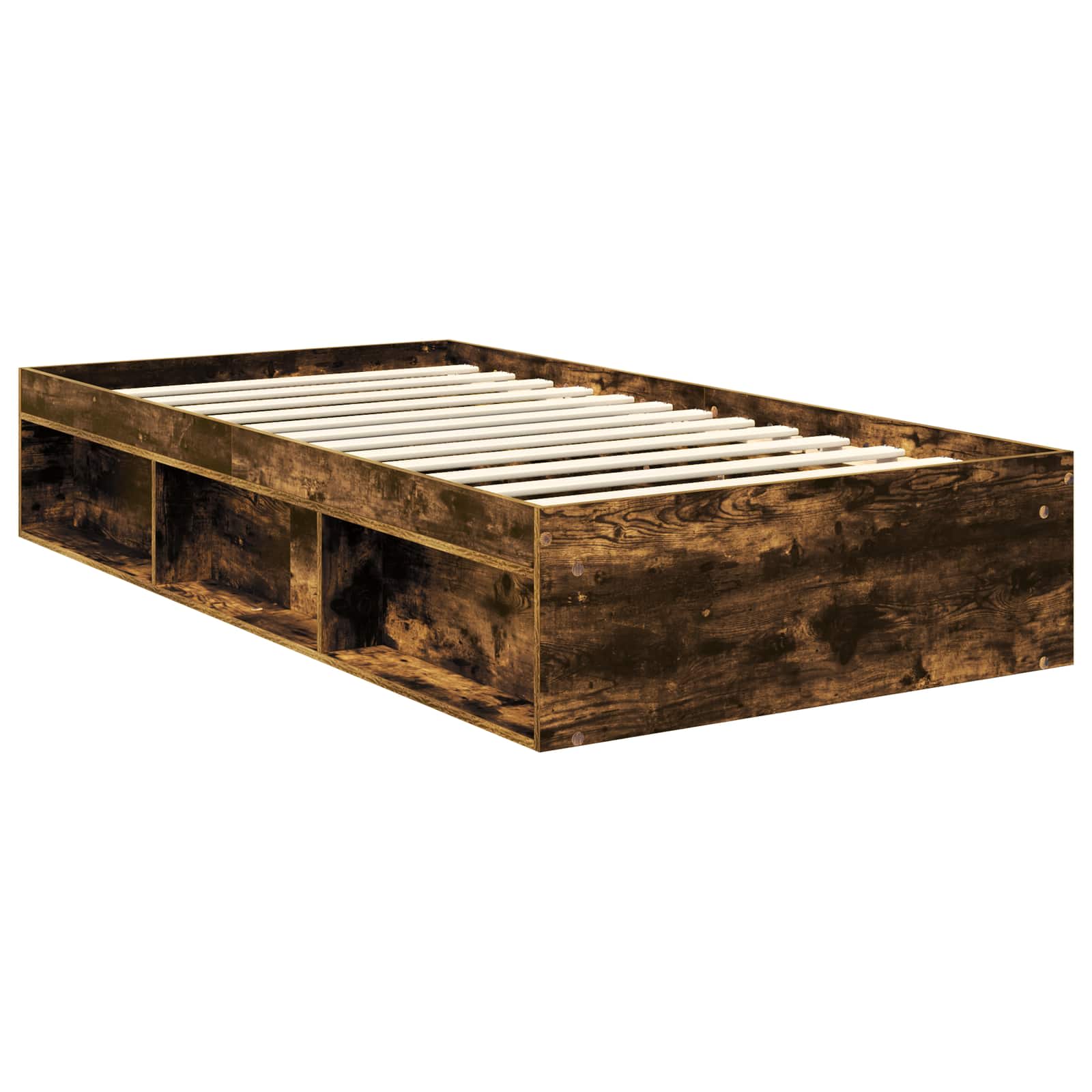 Struttura del letto Rovere fumé 100 x 200 cm Pino massello | homemem39
