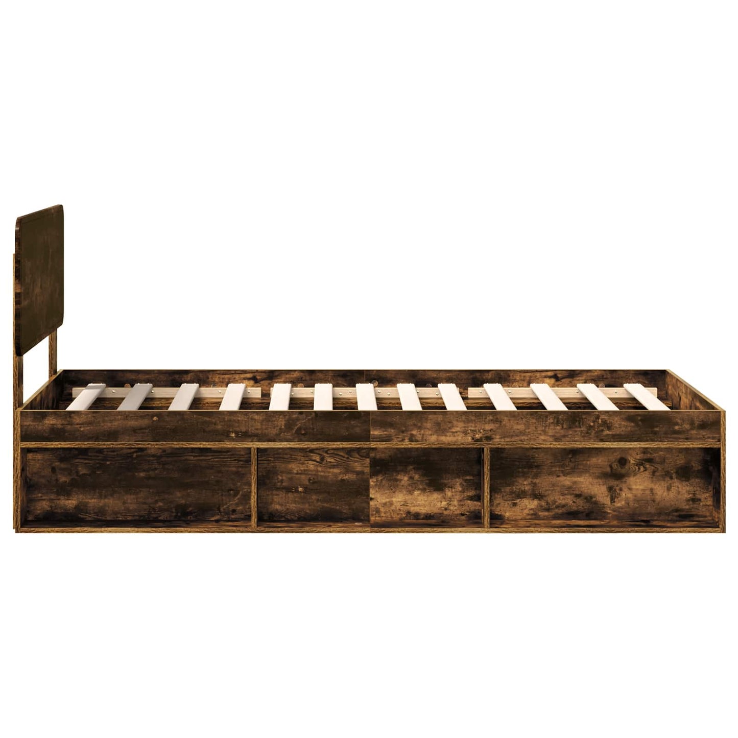 Struttura del letto Rovere fumé 100 x 200 cm Pino massello | homemem39