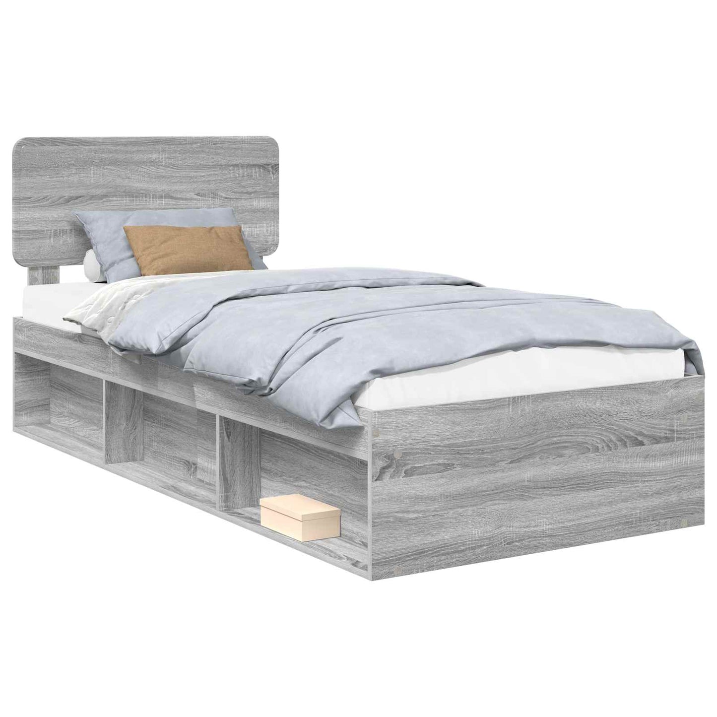Struttura del letto Grigio Sonoma 100 x 200 cm Pino massello | homemem39