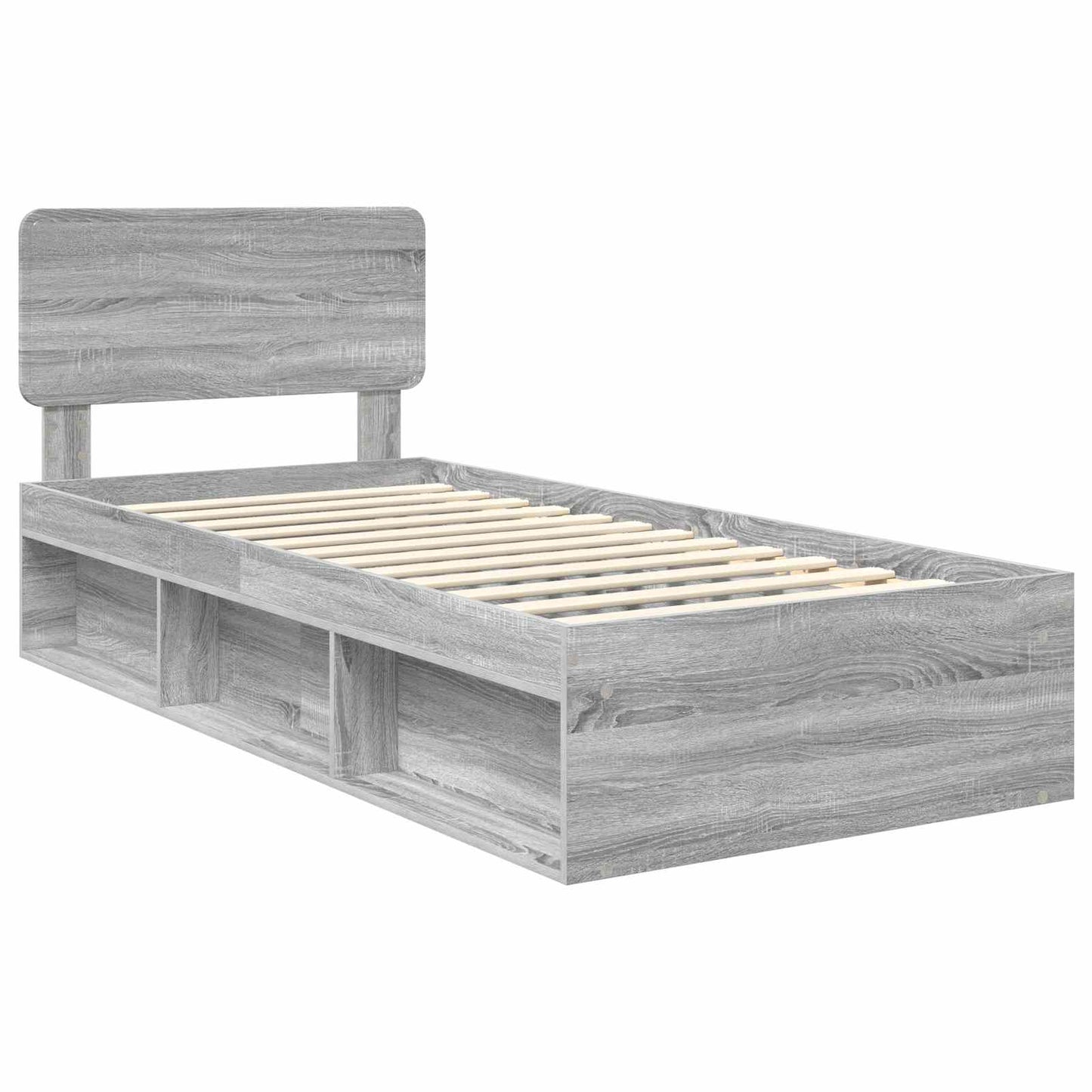 Struttura del letto Grigio Sonoma 100 x 200 cm Pino massello | homemem39
