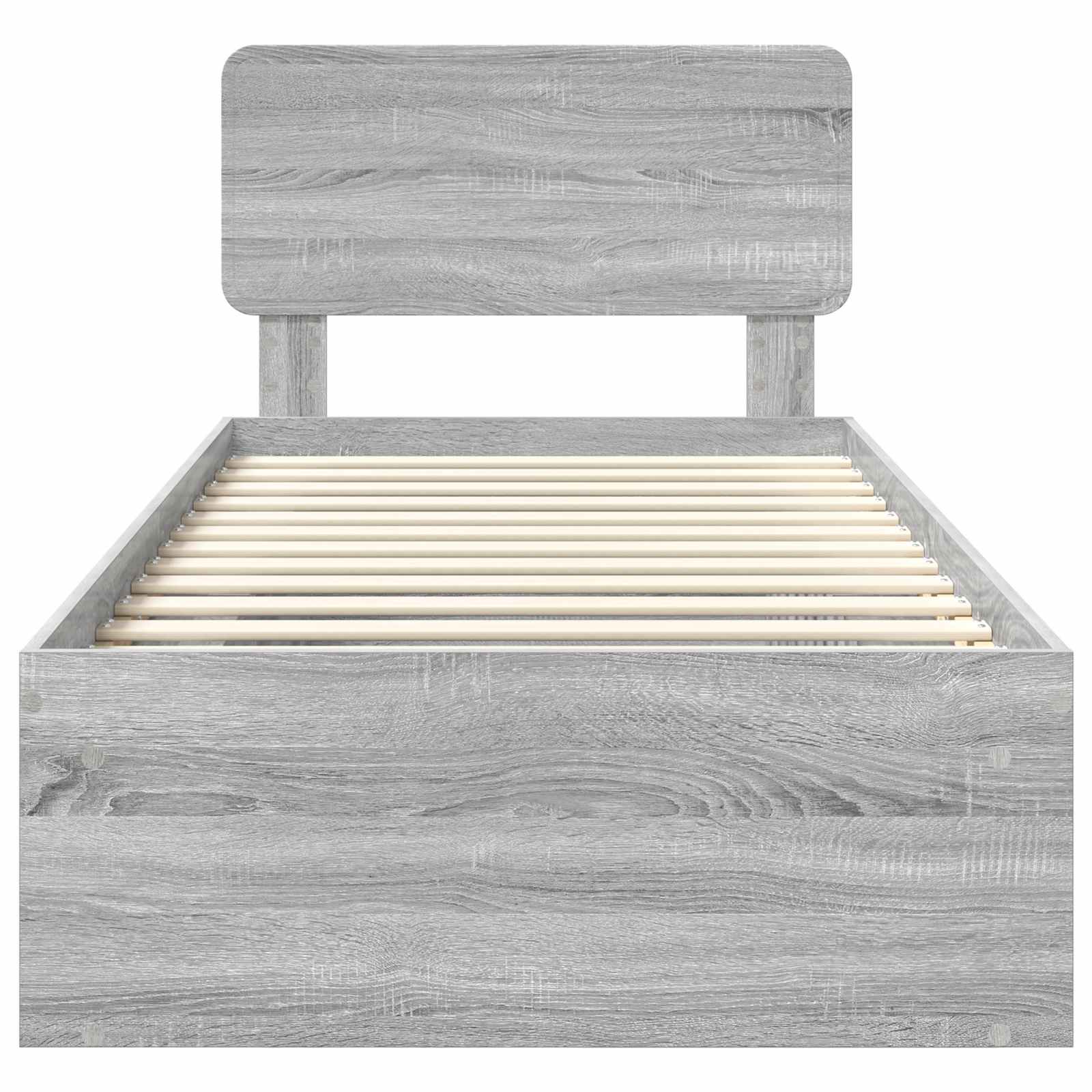 Struttura del letto Grigio Sonoma 100 x 200 cm Pino massello | homemem39