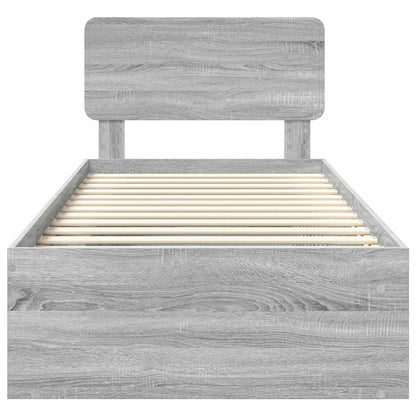 Struttura del letto Grigio Sonoma 100 x 200 cm Pino massello | homemem39