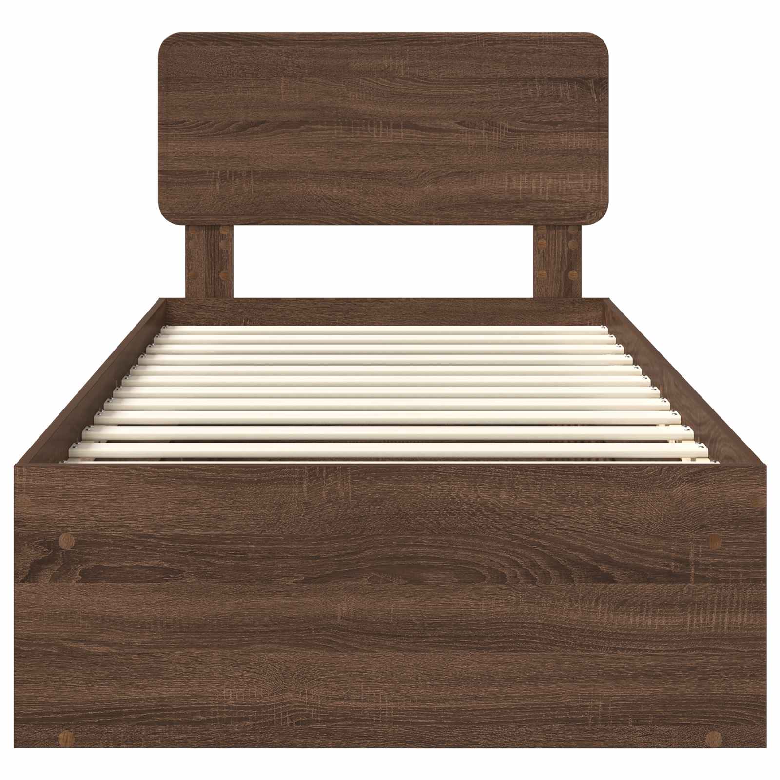 Struttura del letto Rovere Marrone 100 x 200 cm Pino massello | homemem39