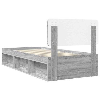 Struttura del letto Grigio Sonoma 90 x 200 cm Pino massello | homemem39