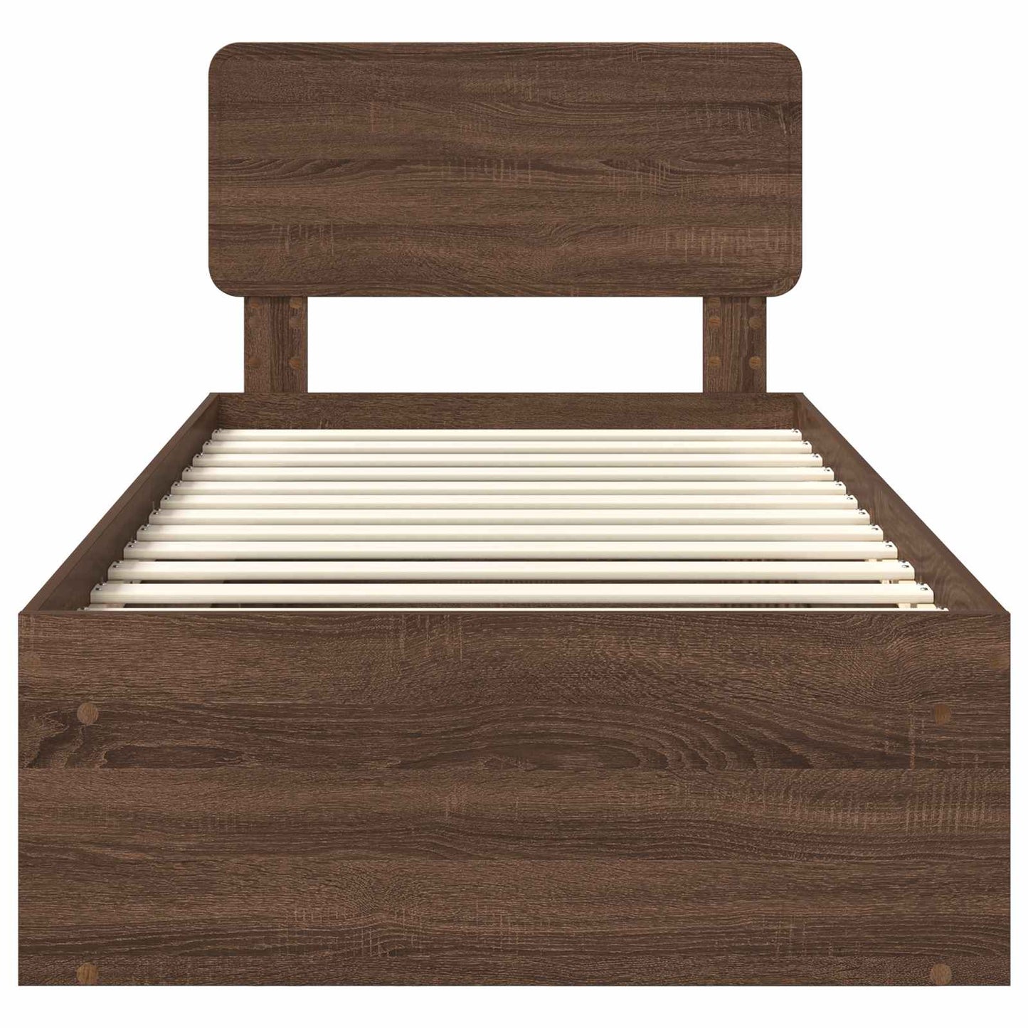 Struttura del letto Rovere Marrone 90 x 200 cm Pino massello | homemem39