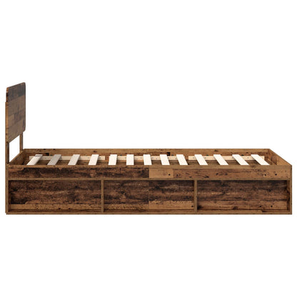 Struttura del letto Legno vecchio 90 x 200 cm Pino massello | homemem39