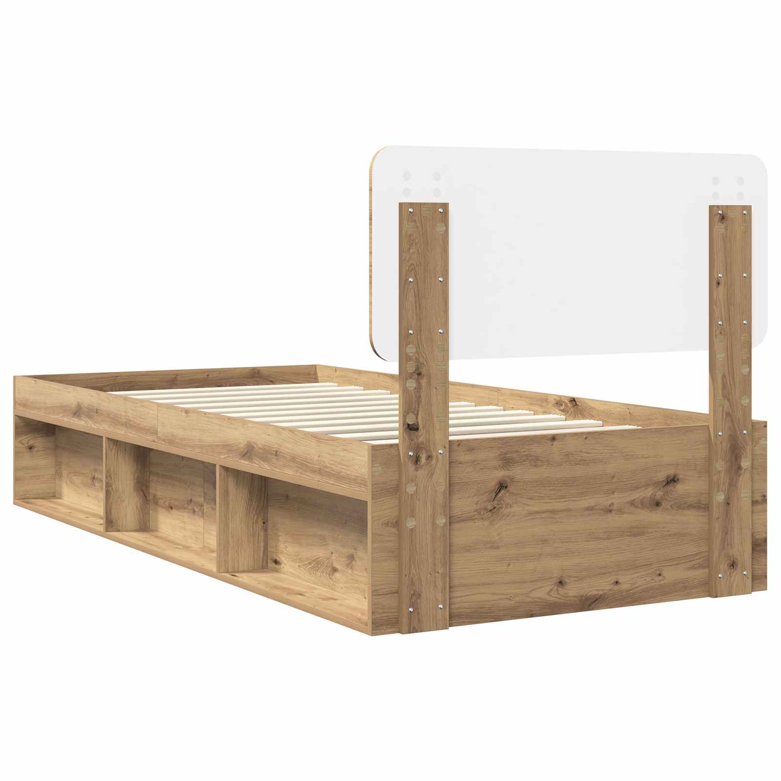 Struttura del letto con testiera Rovere Artigianale 90 x 200 cm | homemem39