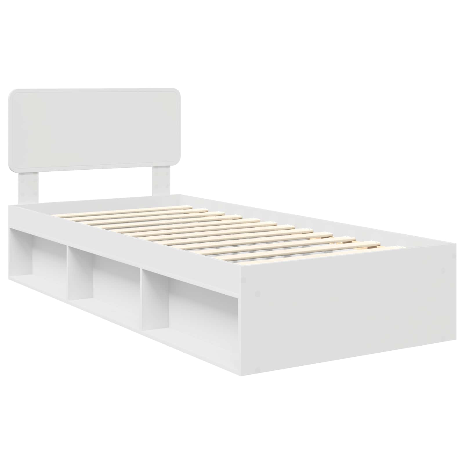 Struttura del letto Bianco 90 x 190 cm Pino massello | homemem39