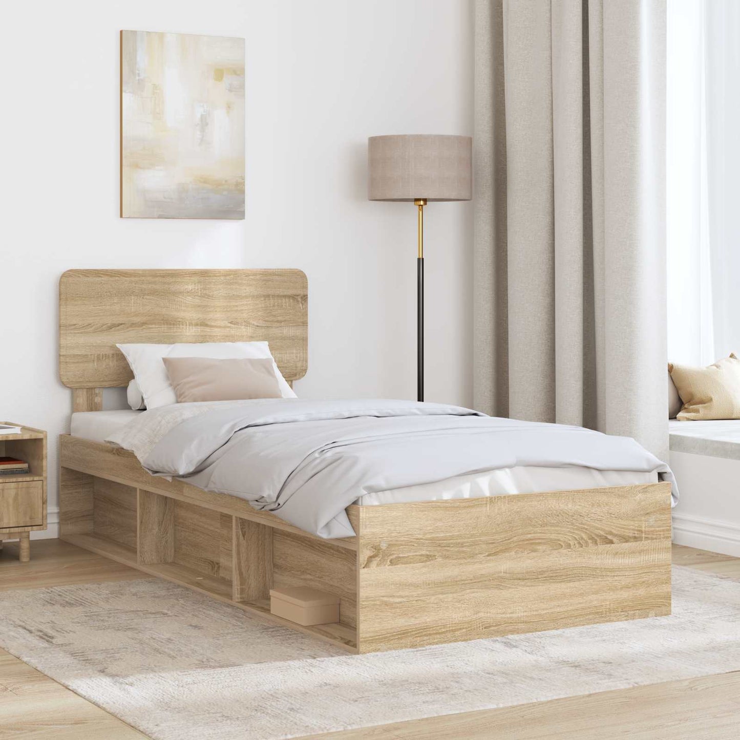 Struttura del letto Sonoma 90 x 190 cm Pino massello | homemem39