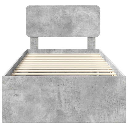 Struttura del letto Grigio Concretè 90 x 190 cm Pino massello | homemem39