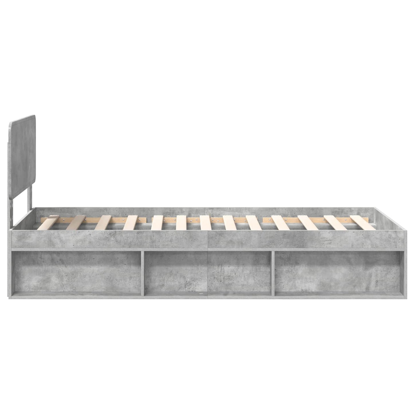 Struttura del letto Grigio Concretè 90 x 190 cm Pino massello | homemem39