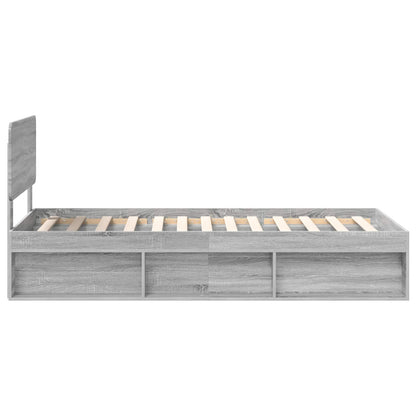 Struttura del letto Grigio Sonoma 90 x 190 cm Pino massello | homemem39