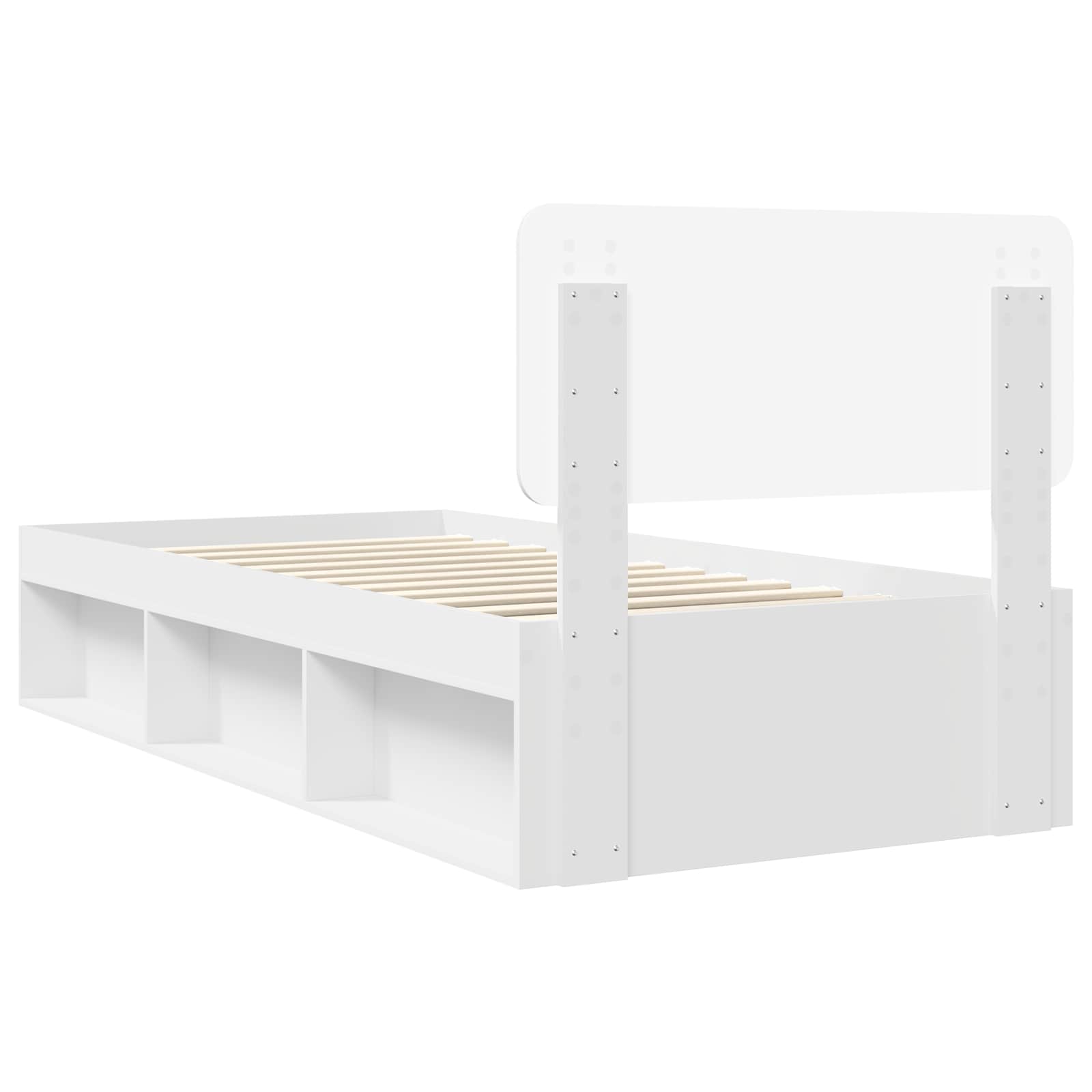 Struttura del letto Bianco 75 x 190 cm Pino massello | homemem39