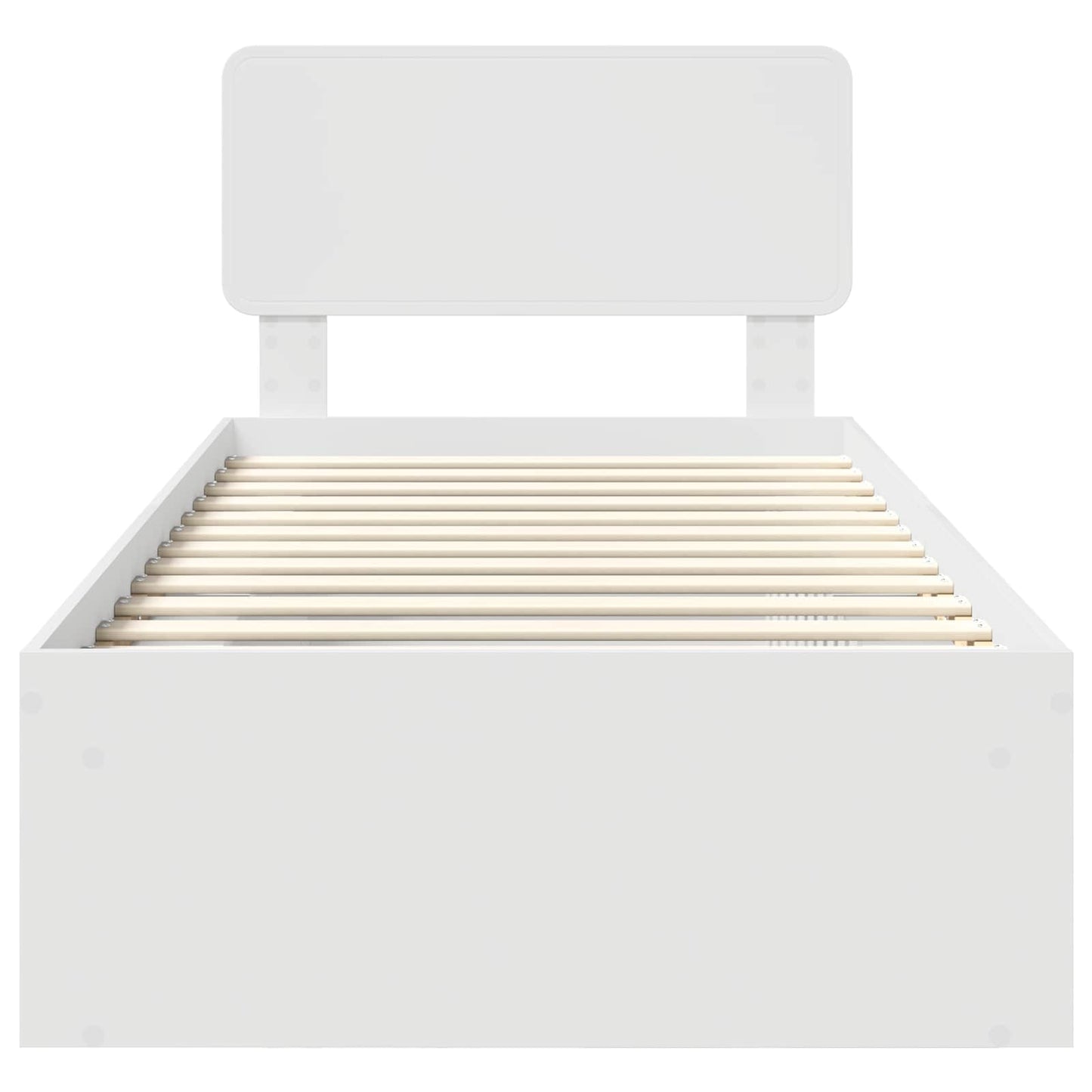 Struttura del letto Bianco 75 x 190 cm Pino massello | homemem39