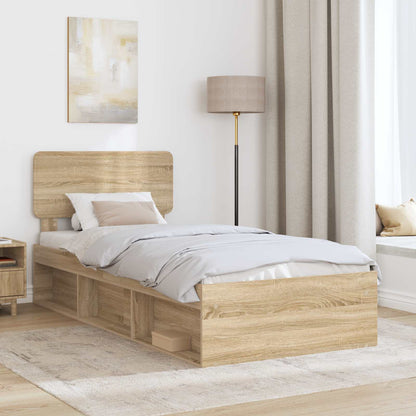 Struttura del letto Rovere Sonoma 75 x 190 cm Pino massello | homemem39