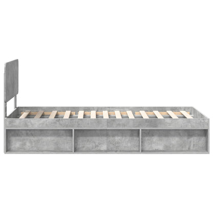 Struttura del letto Grigio Concretè 75 x 190 cm Pino massello | homemem39