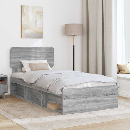 Struttura del letto Grigio Sonoma 75 x 190 cm Pino massello | homemem39