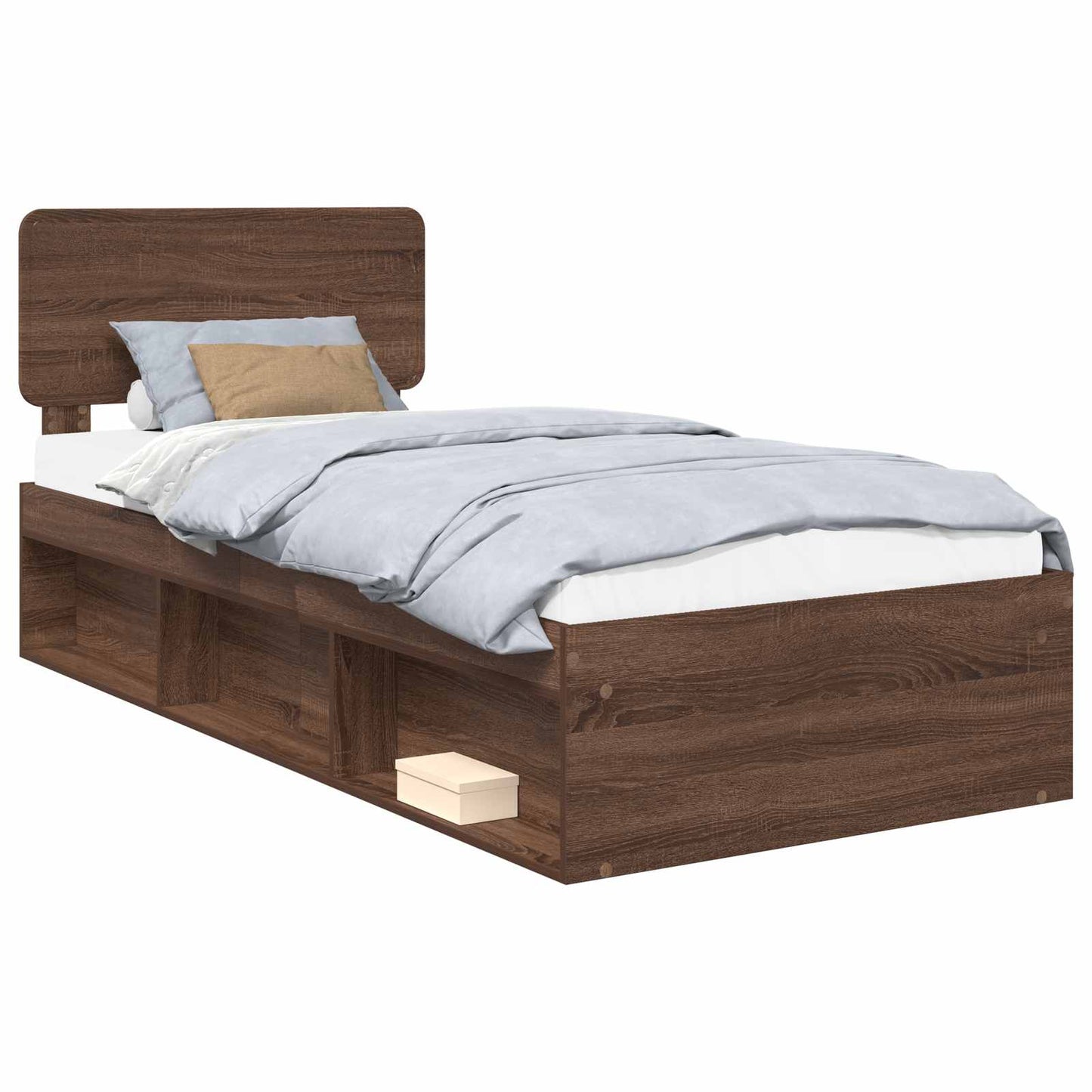 Struttura del letto Rovere Marrone 75 x 190 cm Pino massello | homemem39