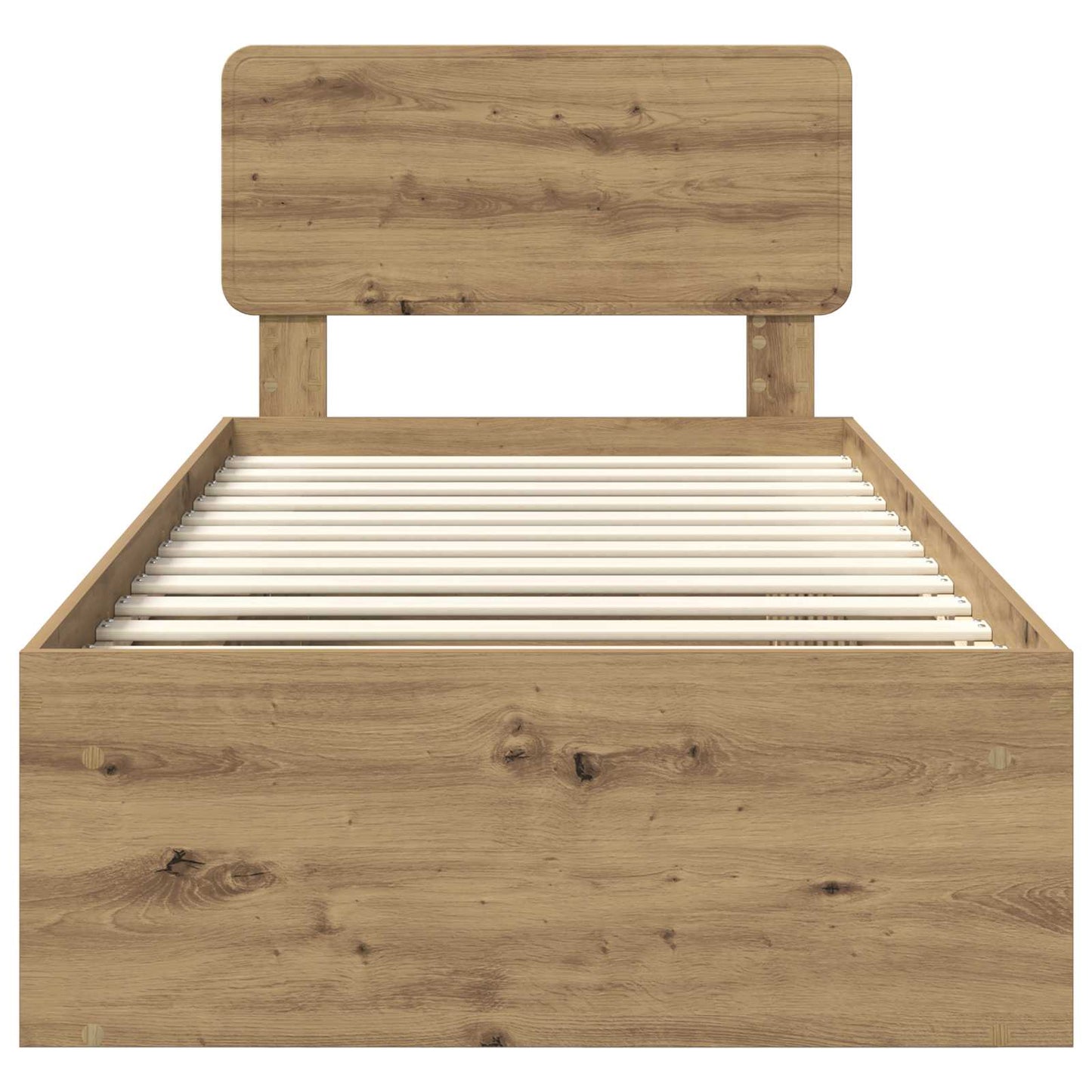 Struttura del letto con testiera Rovere Artigianale 75 x 190 cm | homemem39