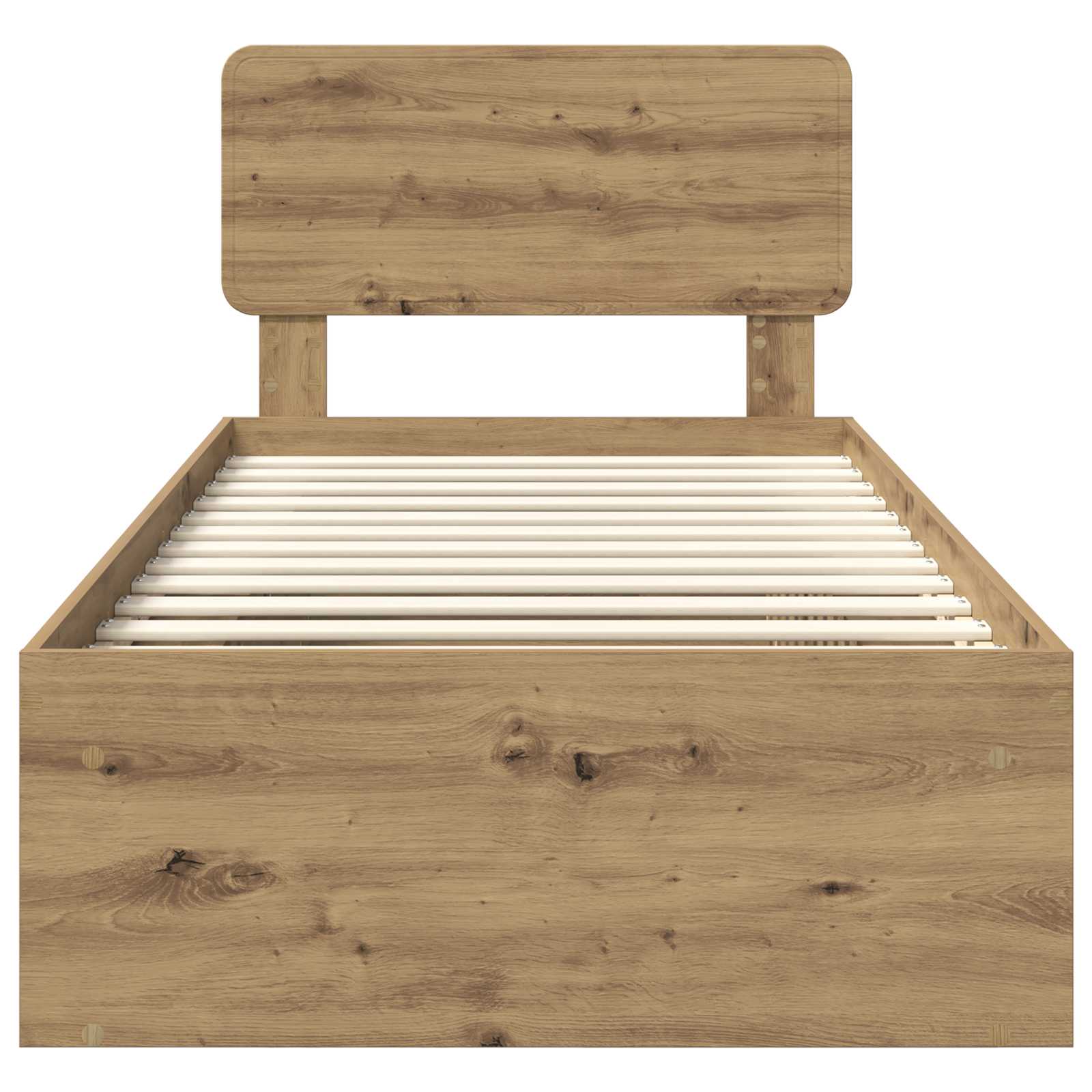Struttura del letto con testiera Rovere Artigianale 75 x 190 cm | homemem39