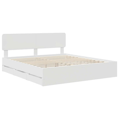 Struttura del letto Bianco 200 x 200 cm Legno ingegnerizzato | homemem39