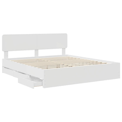 Struttura del letto Bianco 200 x 200 cm Legno ingegnerizzato | homemem39
