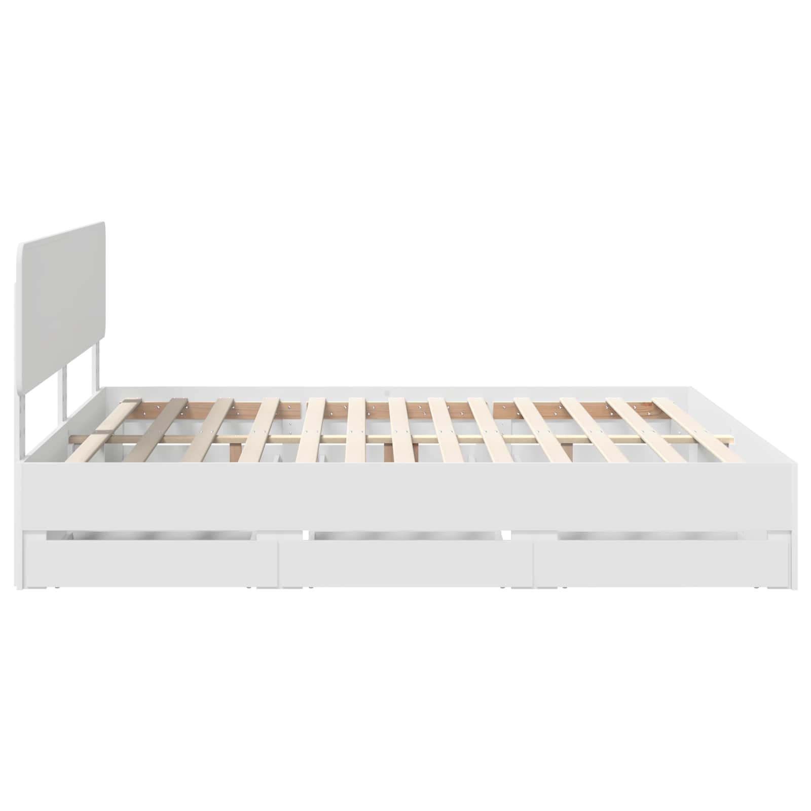 Struttura del letto Bianco 200 x 200 cm Legno ingegnerizzato | homemem39