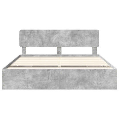 Struttura del letto con cassetto Grigio Cemento 200 x 200 cm | homemem39