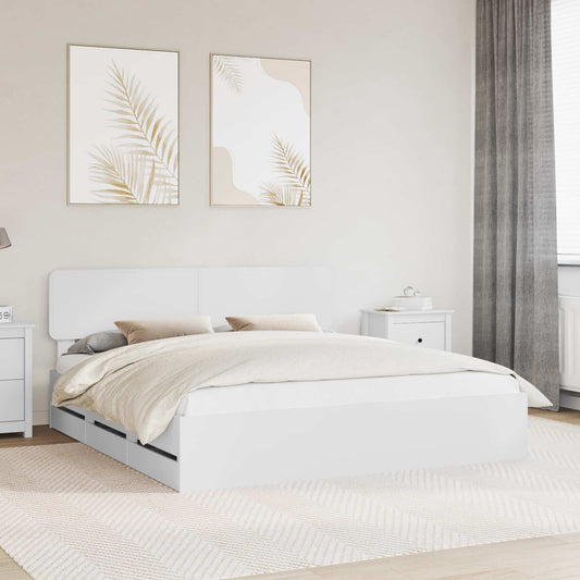 Struttura del letto Bianco 180 x 200 cm Legno ingegnerizzato | homemem39