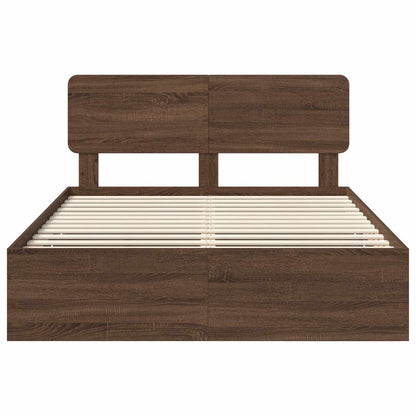 Struttura del letto con cassetto Rovere Marrone 150 x 200 cm