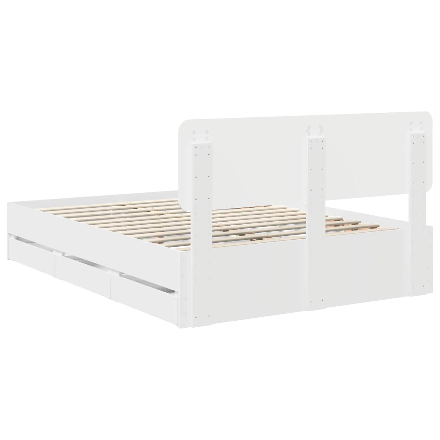 Struttura del letto Bianco 140 x 190 cm Legno ingegnerizzato | homemem39