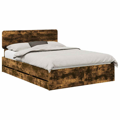 Struttura del letto Quercia Affumicata 140 x 190 cm | homemem39