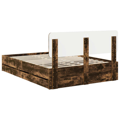 Struttura del letto Quercia Affumicata 140 x 190 cm | homemem39