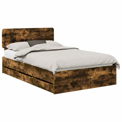 Struttura del letto Quercia Affumicata 135 x 190 cm | homemem39
