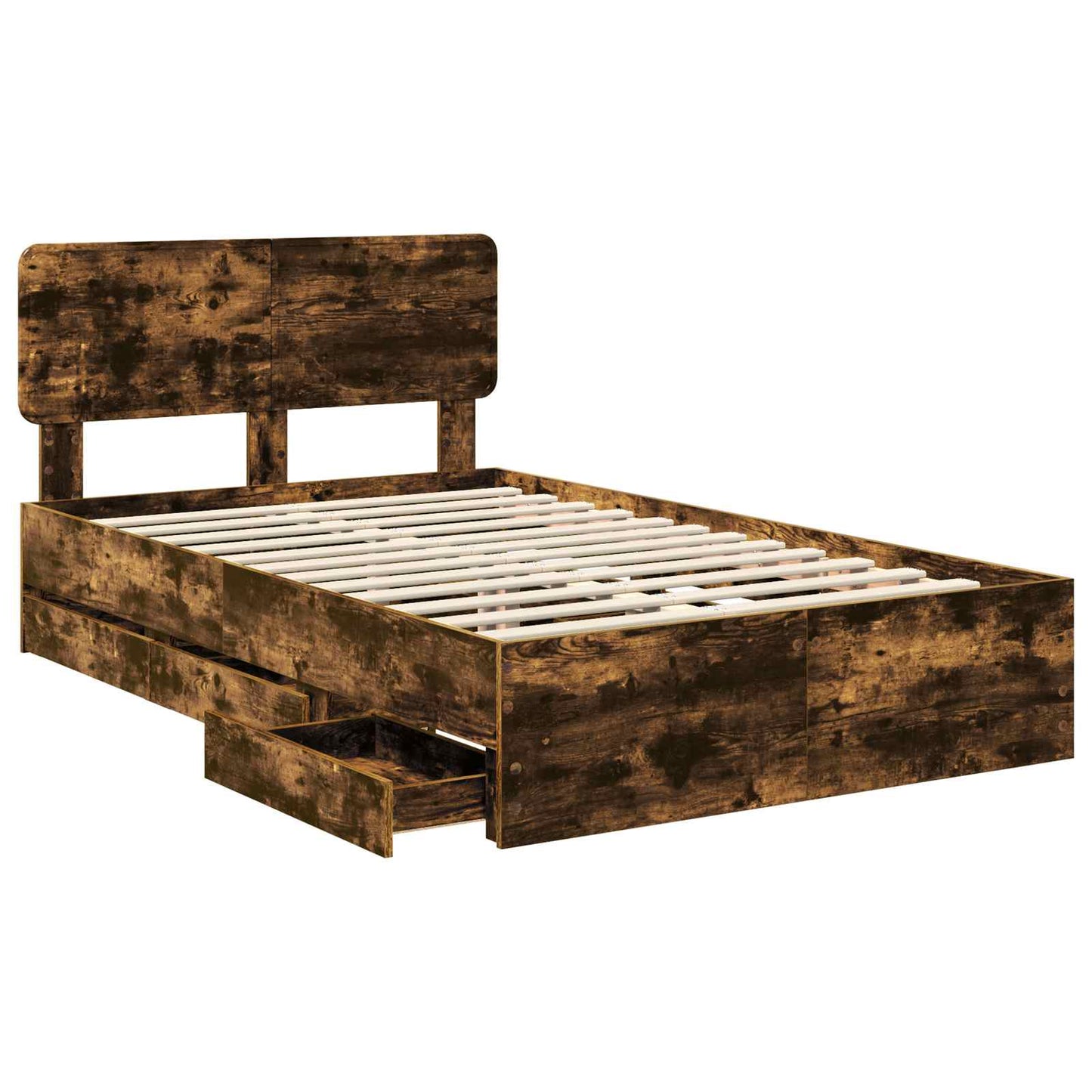 Struttura del letto Quercia Affumicata 135 x 190 cm | homemem39