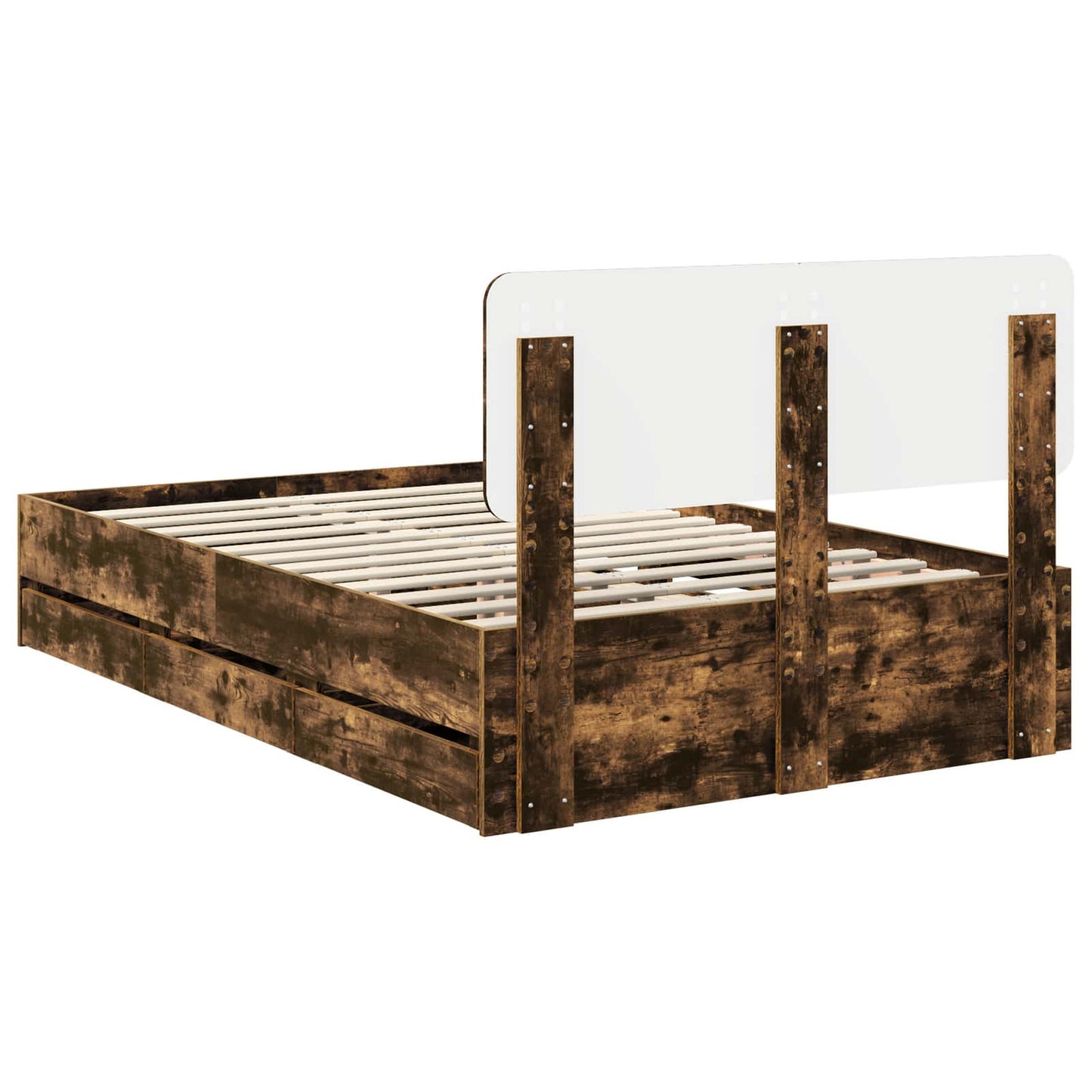 Struttura del letto Quercia Affumicata 135 x 190 cm | homemem39