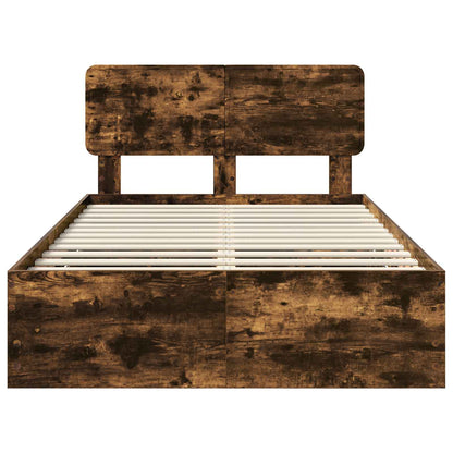 Struttura del letto Quercia Affumicata 135 x 190 cm | homemem39